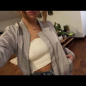 Silver jacket/windbreaker
